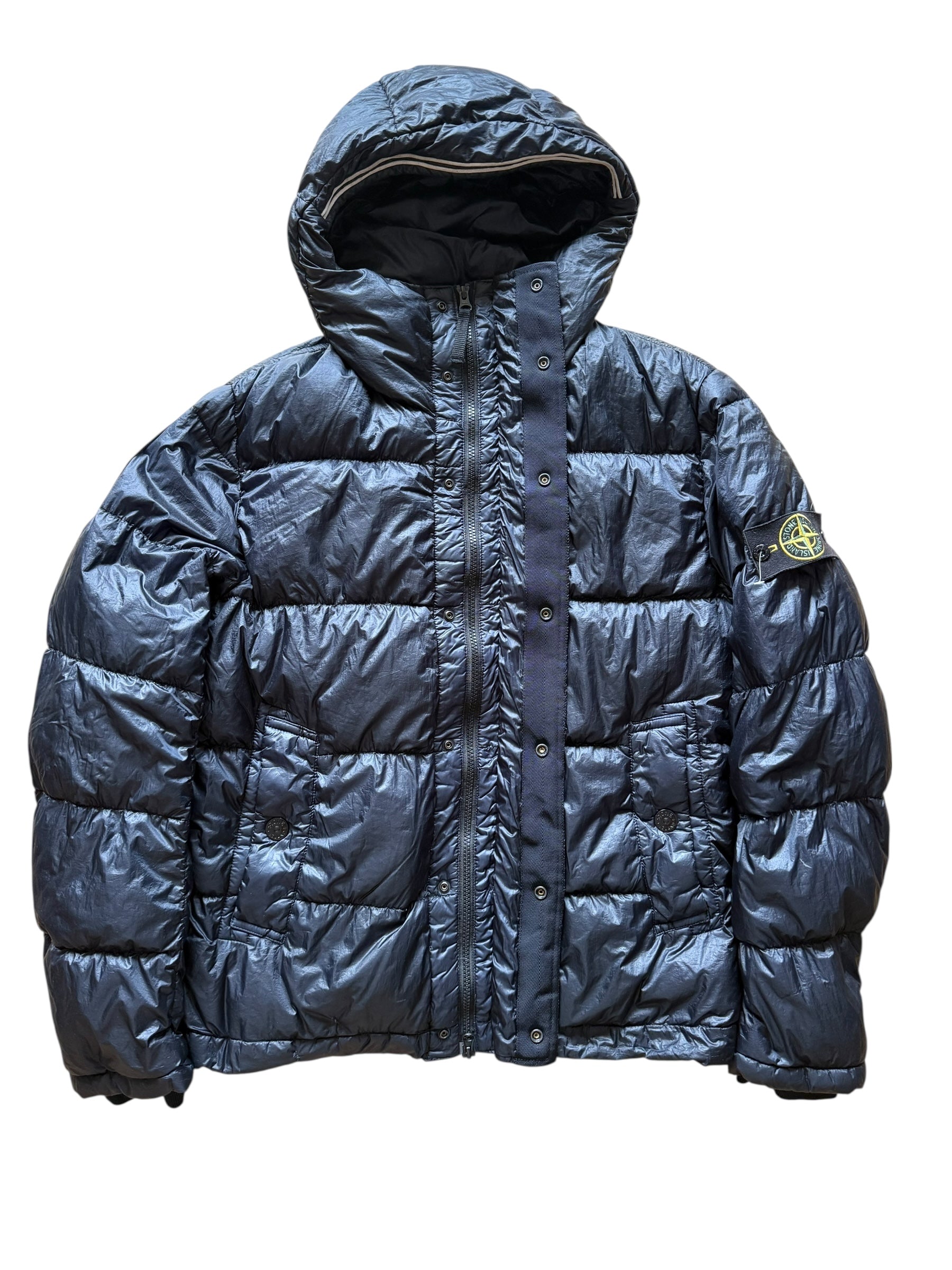 Doudoune Stone Island marine down jacket avec boutons et zip