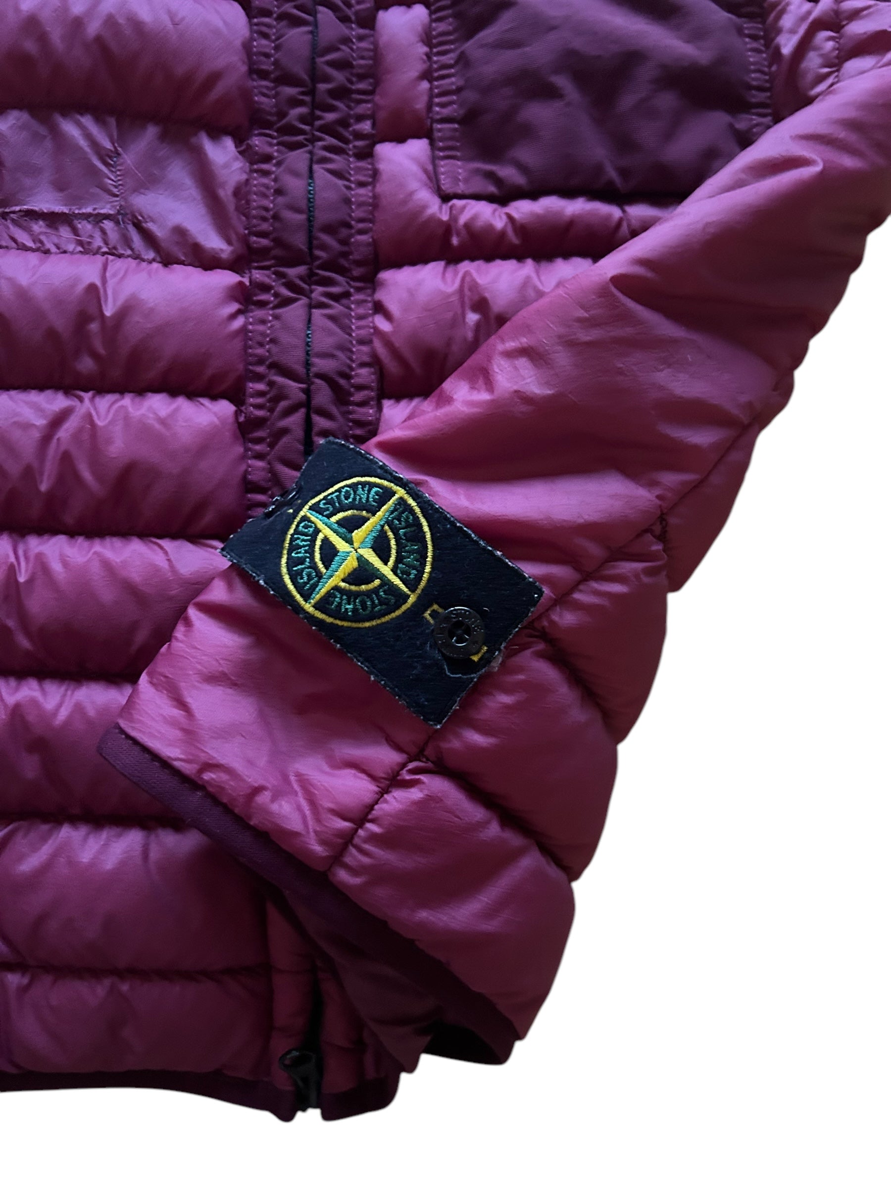 Veste matelassé Stone Island sans manches bordeaux/ rouge