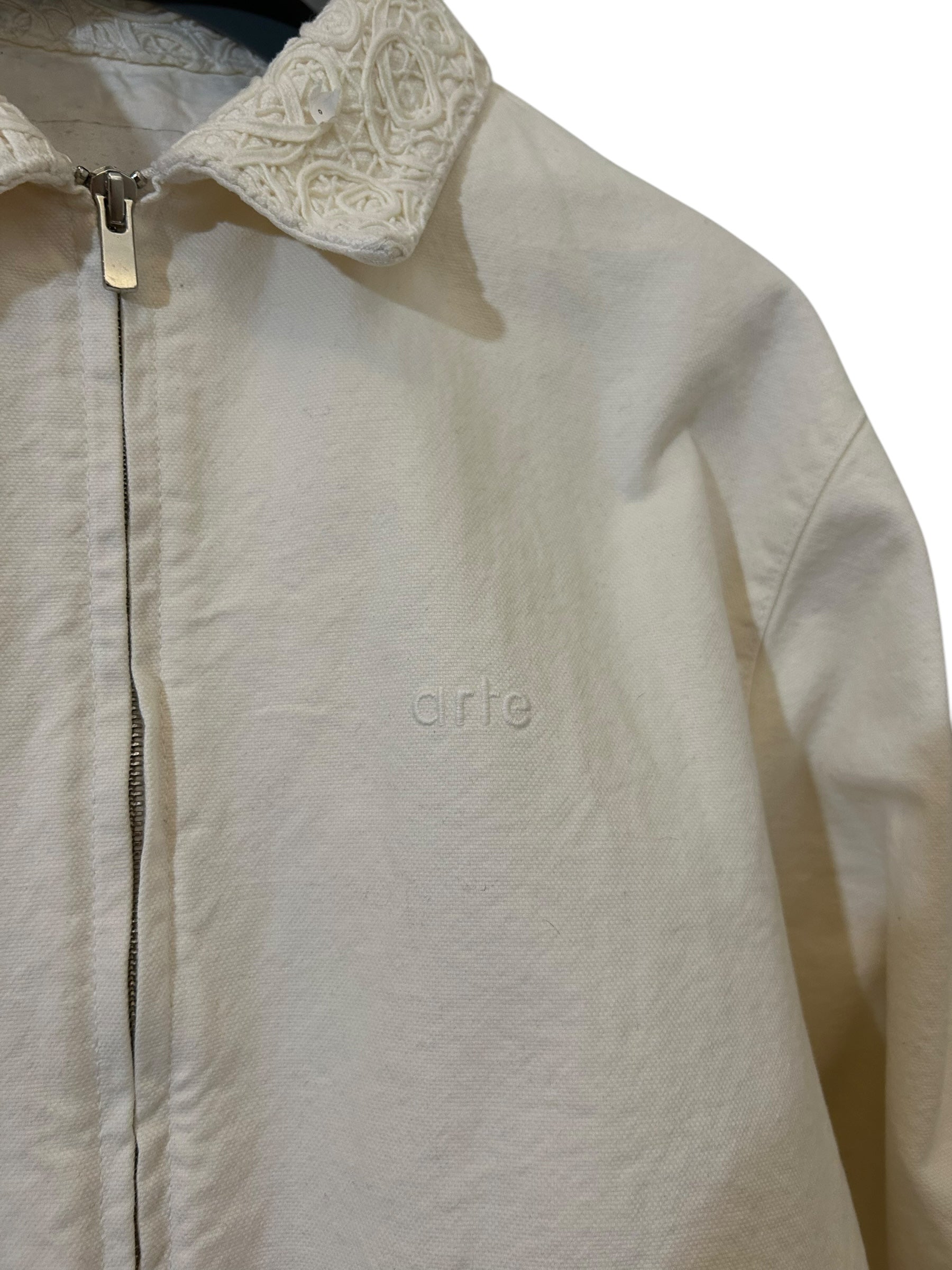 Arte embroidery collar jacket canvas