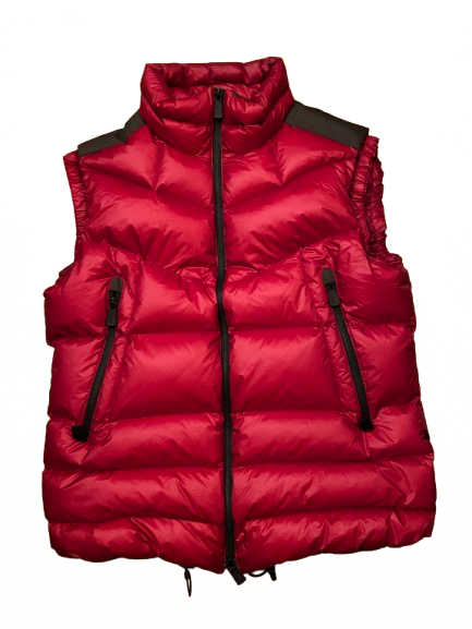 Doudoune moncler sans manches rouge