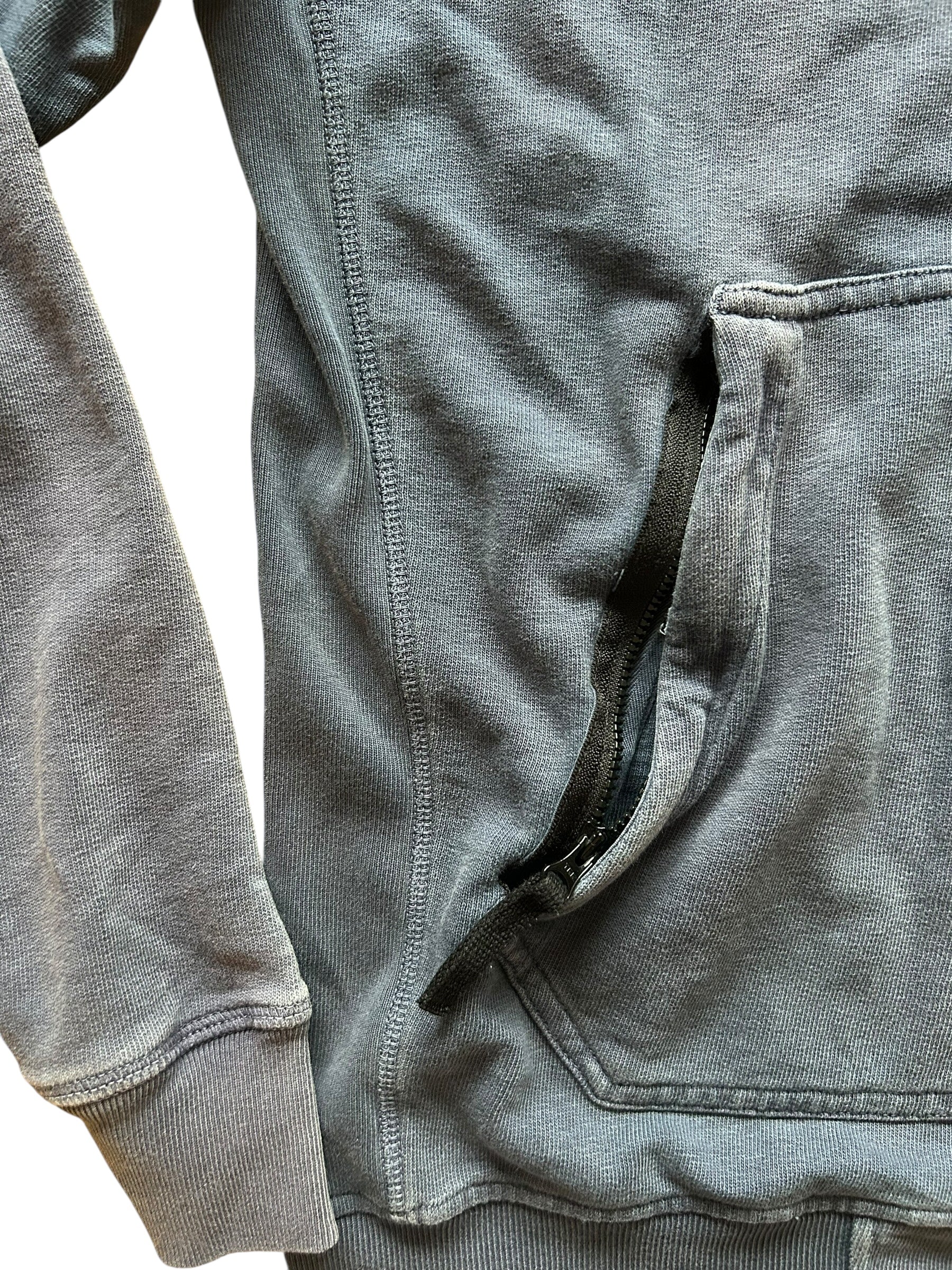 Pull Stone Island zip effet délavé bleu