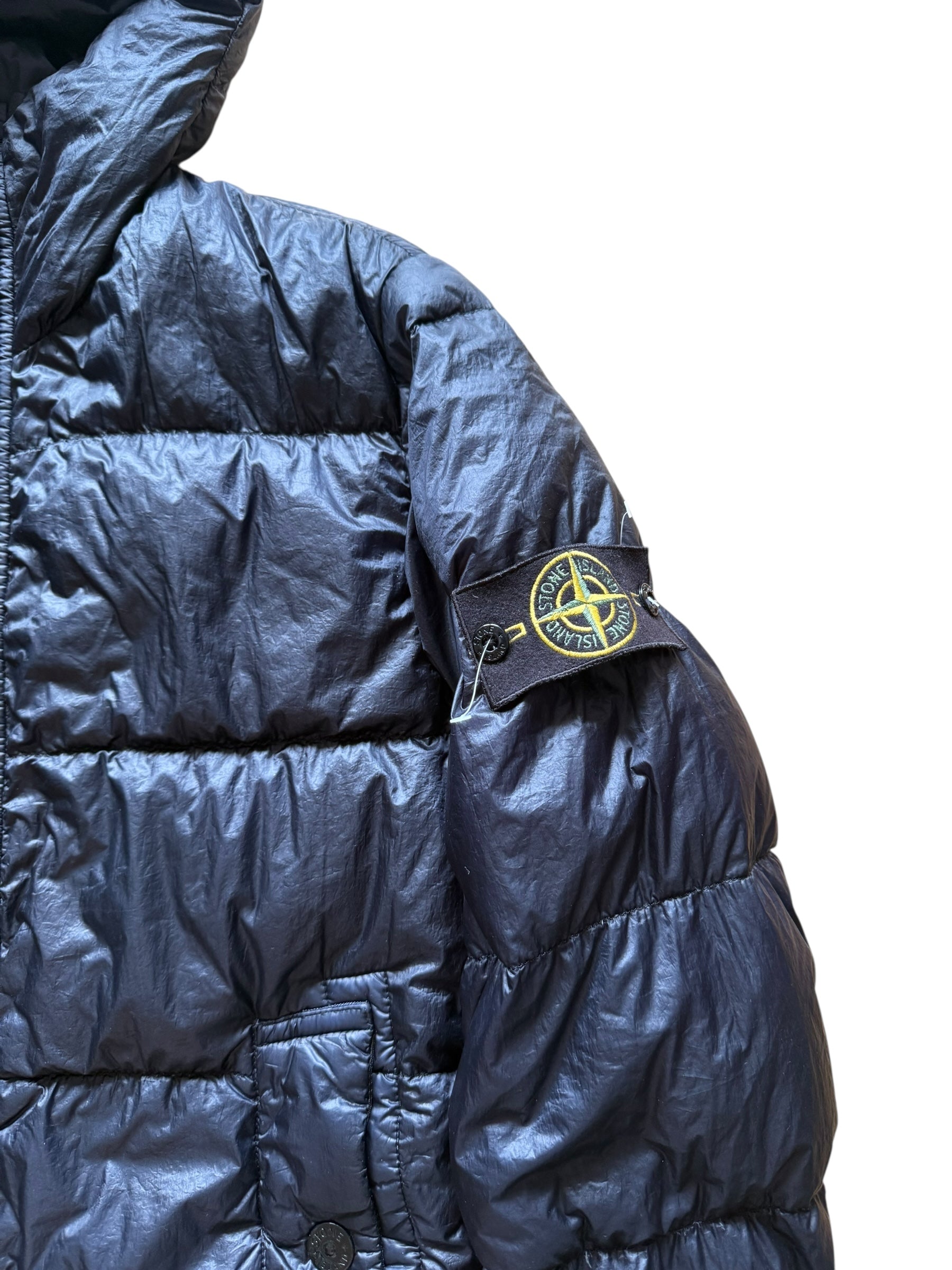 Doudoune Stone Island marine down jacket avec boutons et zip