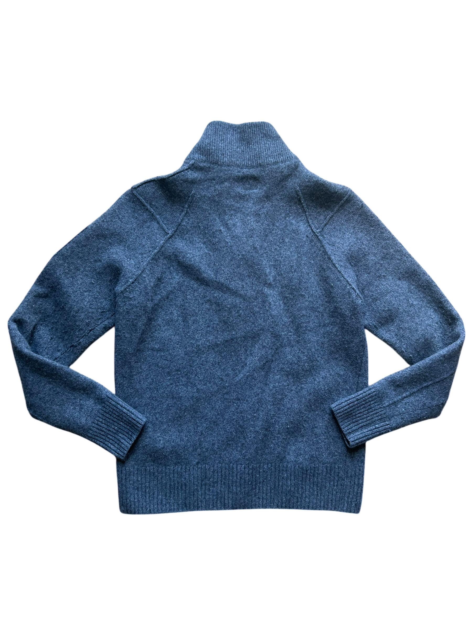 Pull half zip gris en laine