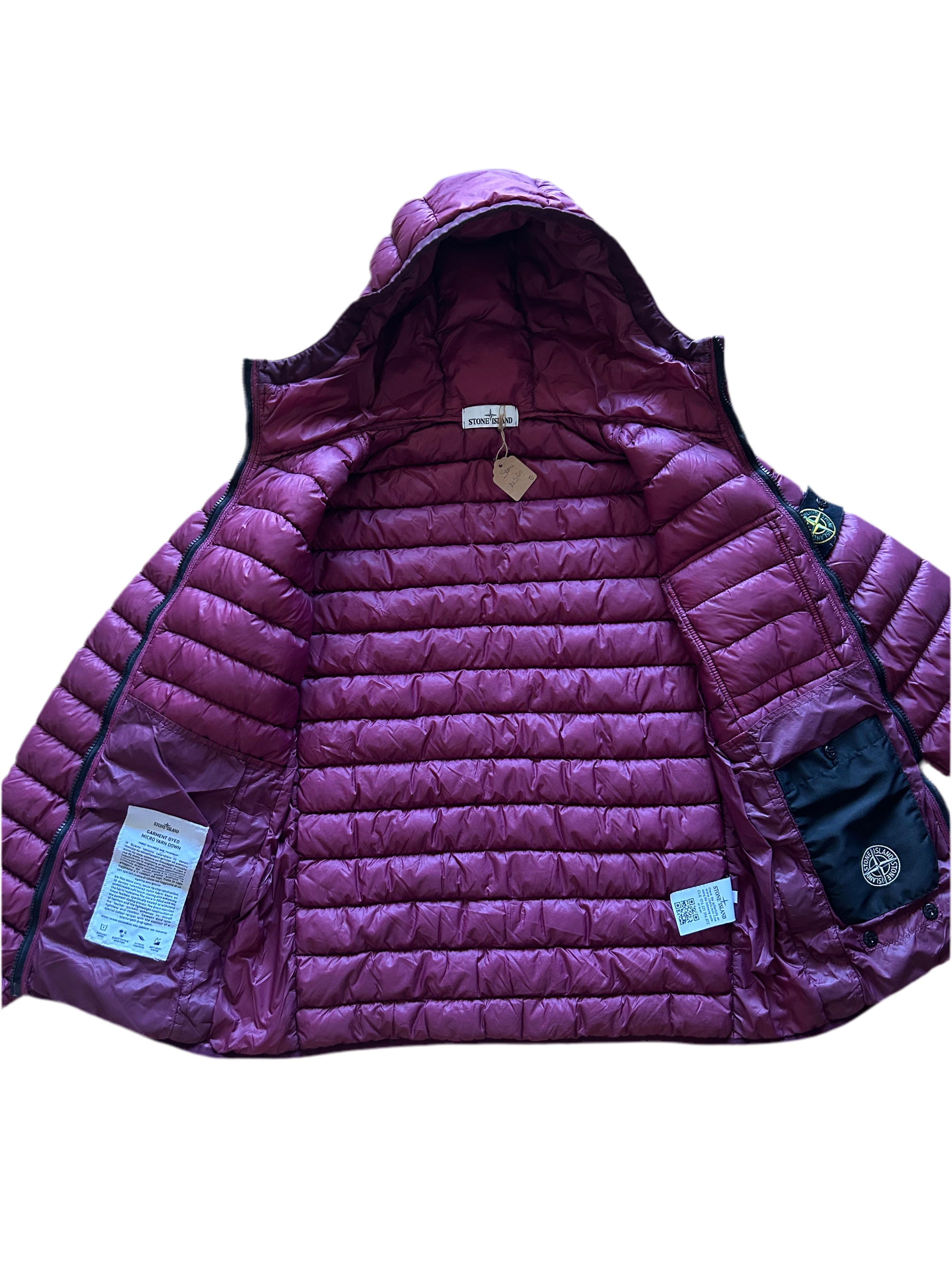 Veste matelassée Stone Island bordeaux/rouge