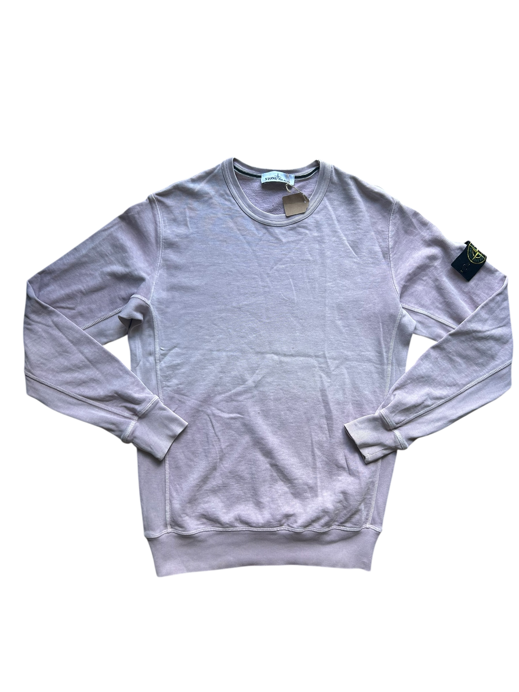 Pull rose et blanc été stone Island