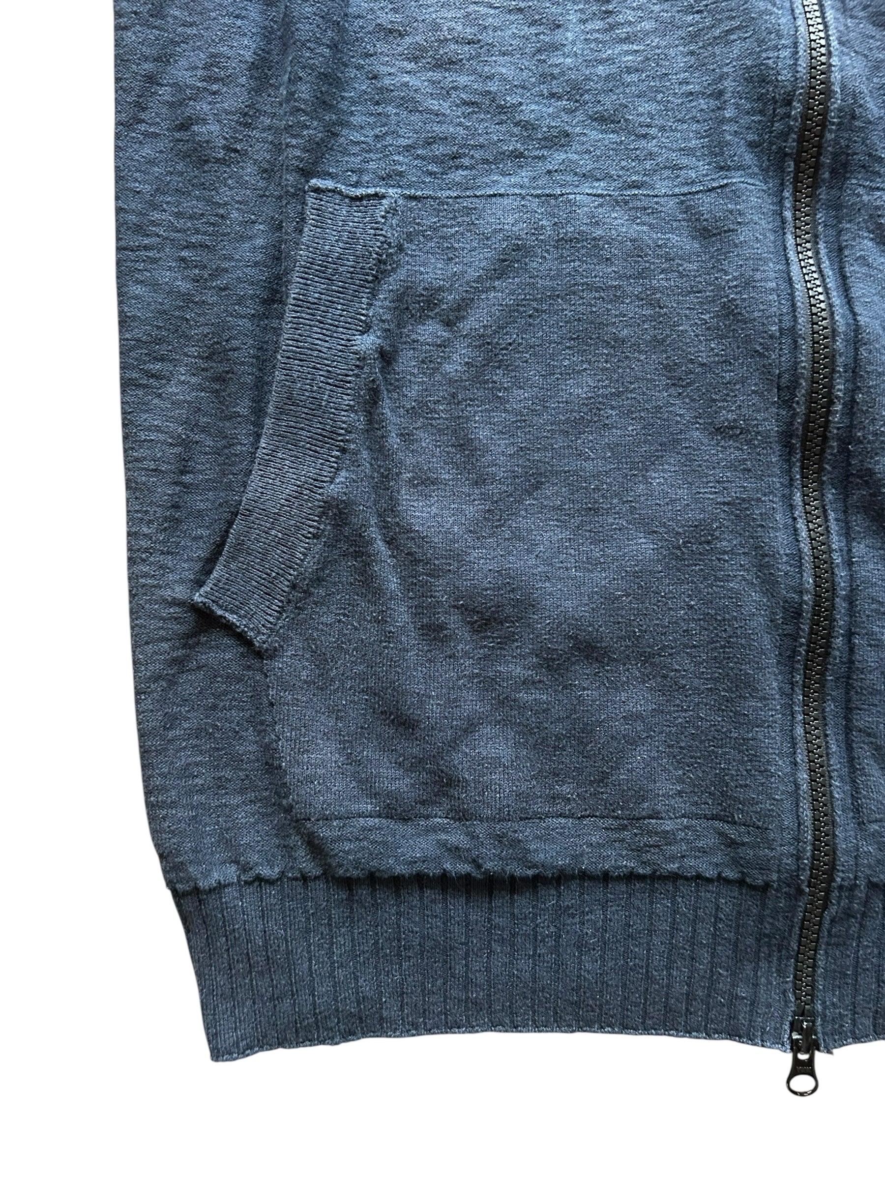 Pull Stone Island zip fin bleu marine