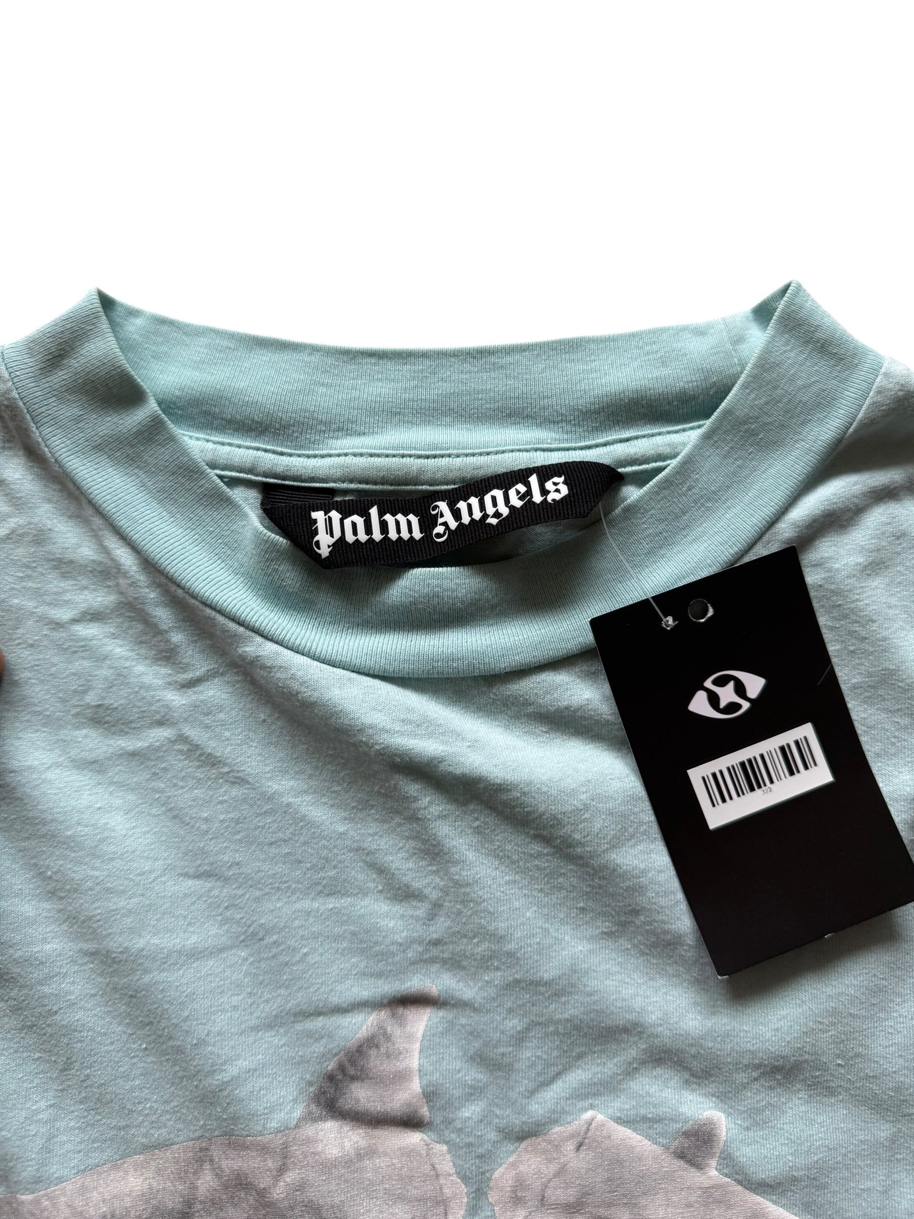T-shirt Palm angels requin turquoise