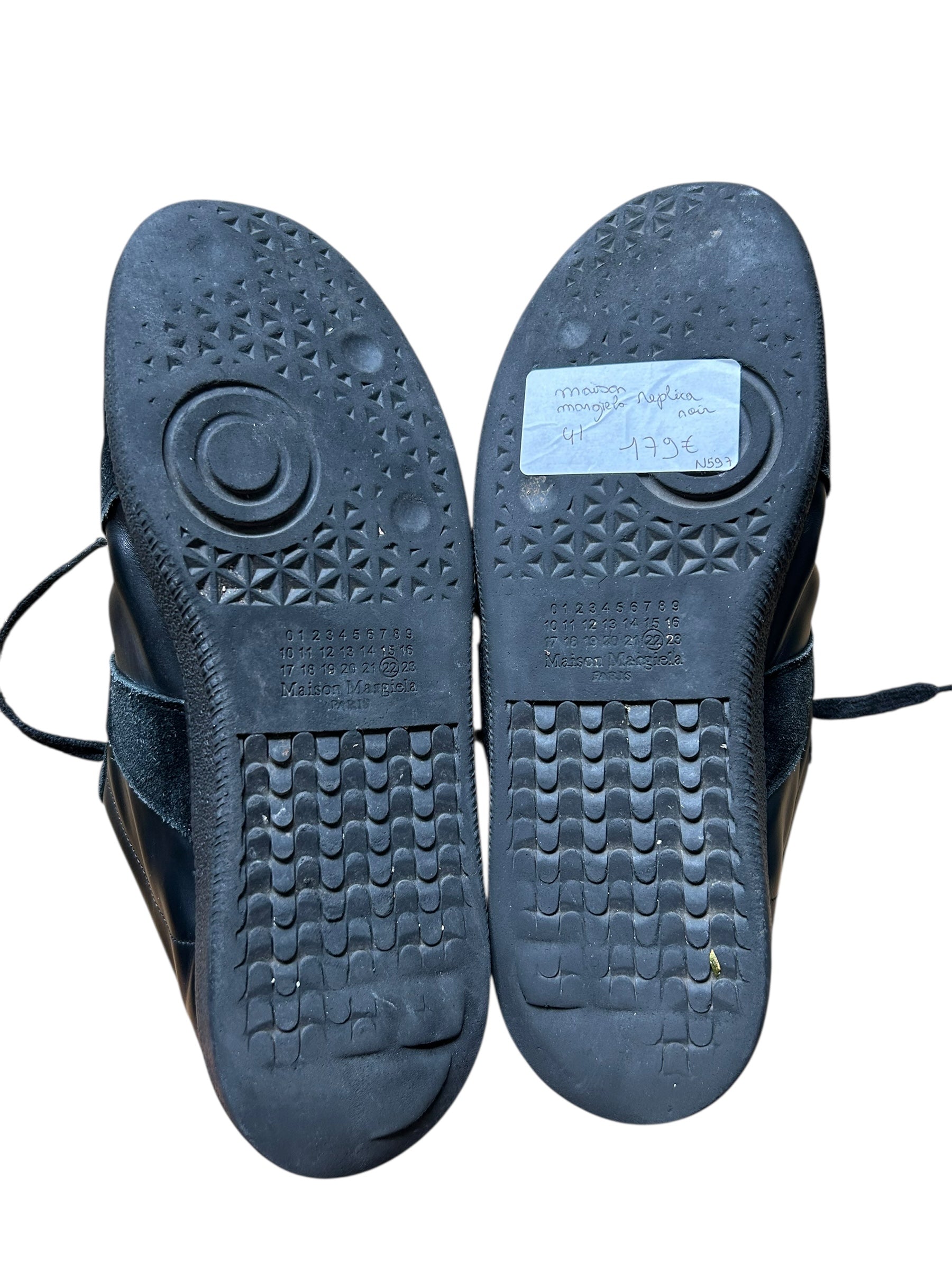 Replica shoes maison margiela gats black