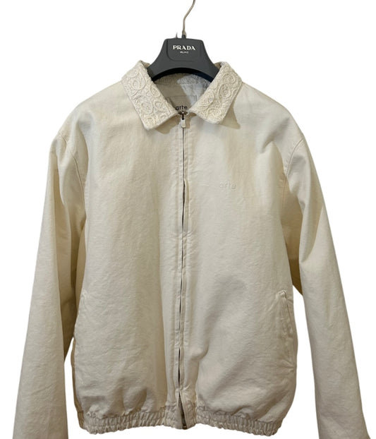 Arte embroidery collar jacket canvas