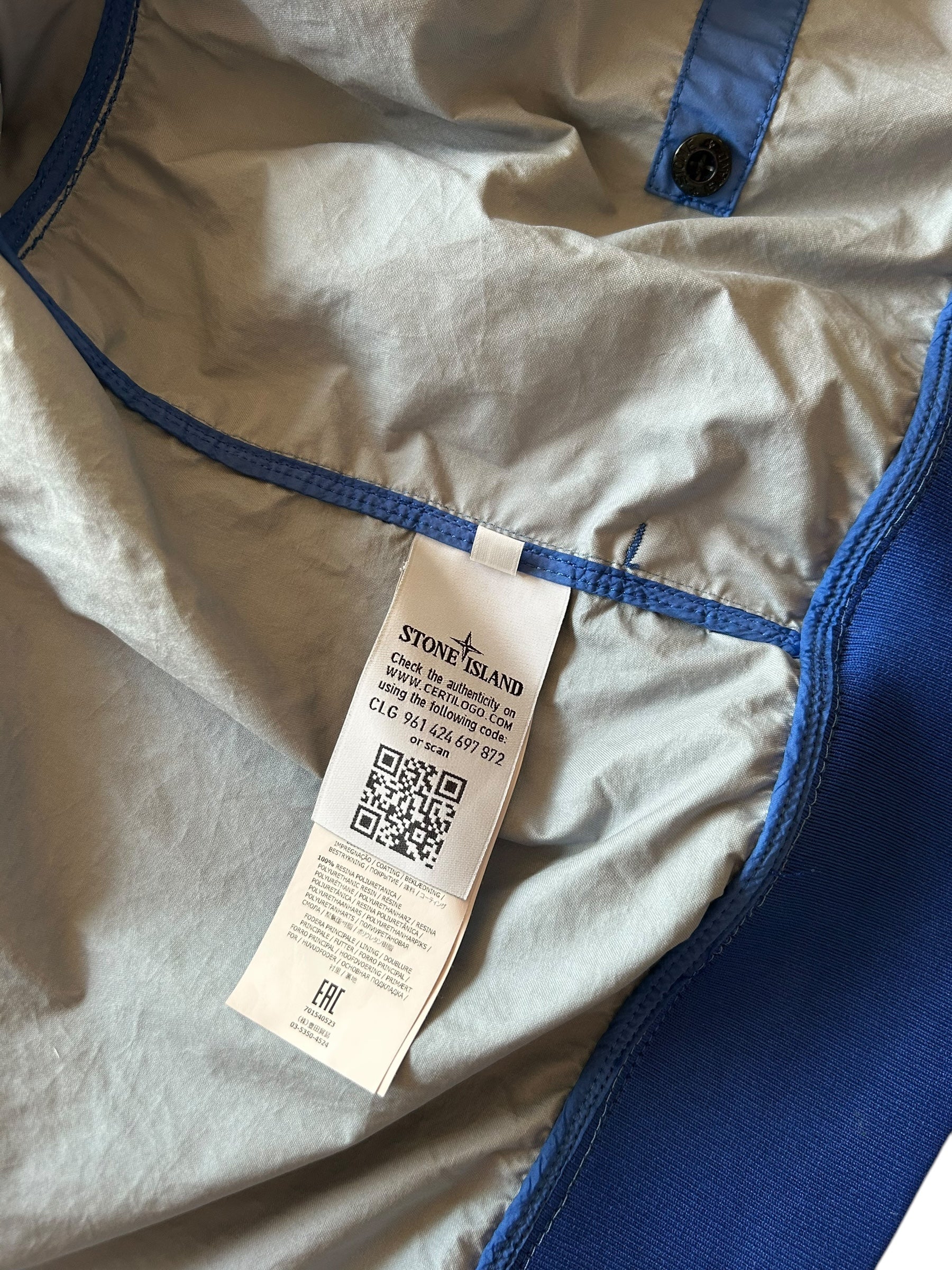 Veste imperméable stone Island bleu