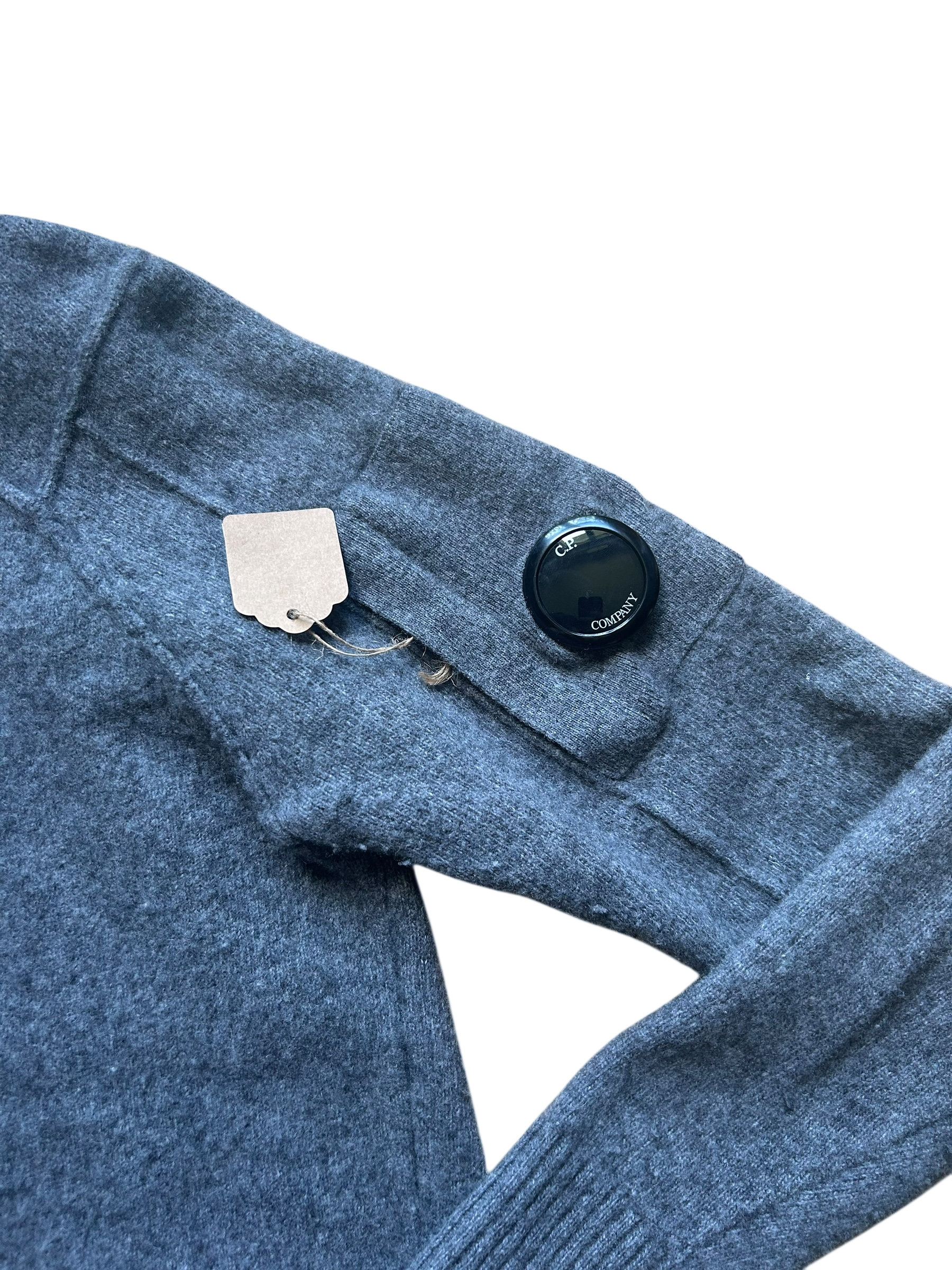 Pull half zip gris en laine