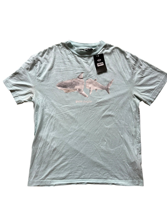 T-shirt Palm angels requin turquoise