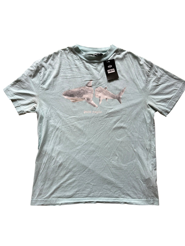 T-shirt Palm angels requin turquoise