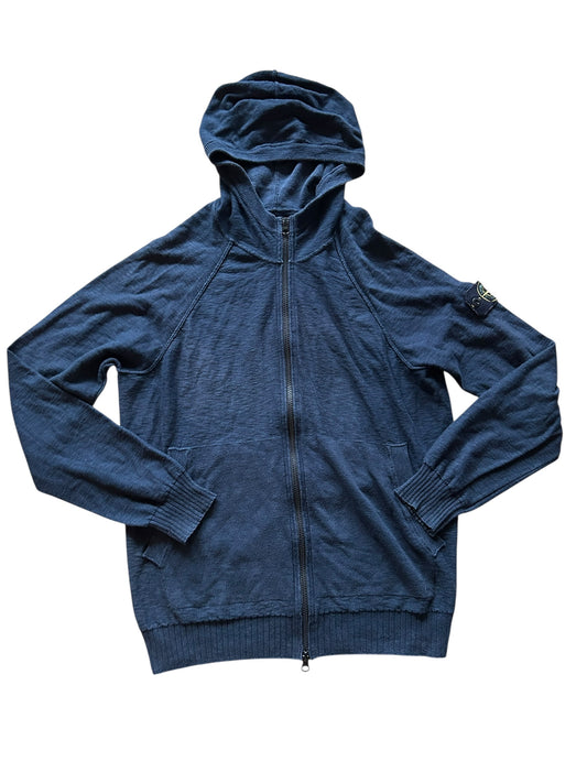 Pull Stone Island zip fin bleu marine