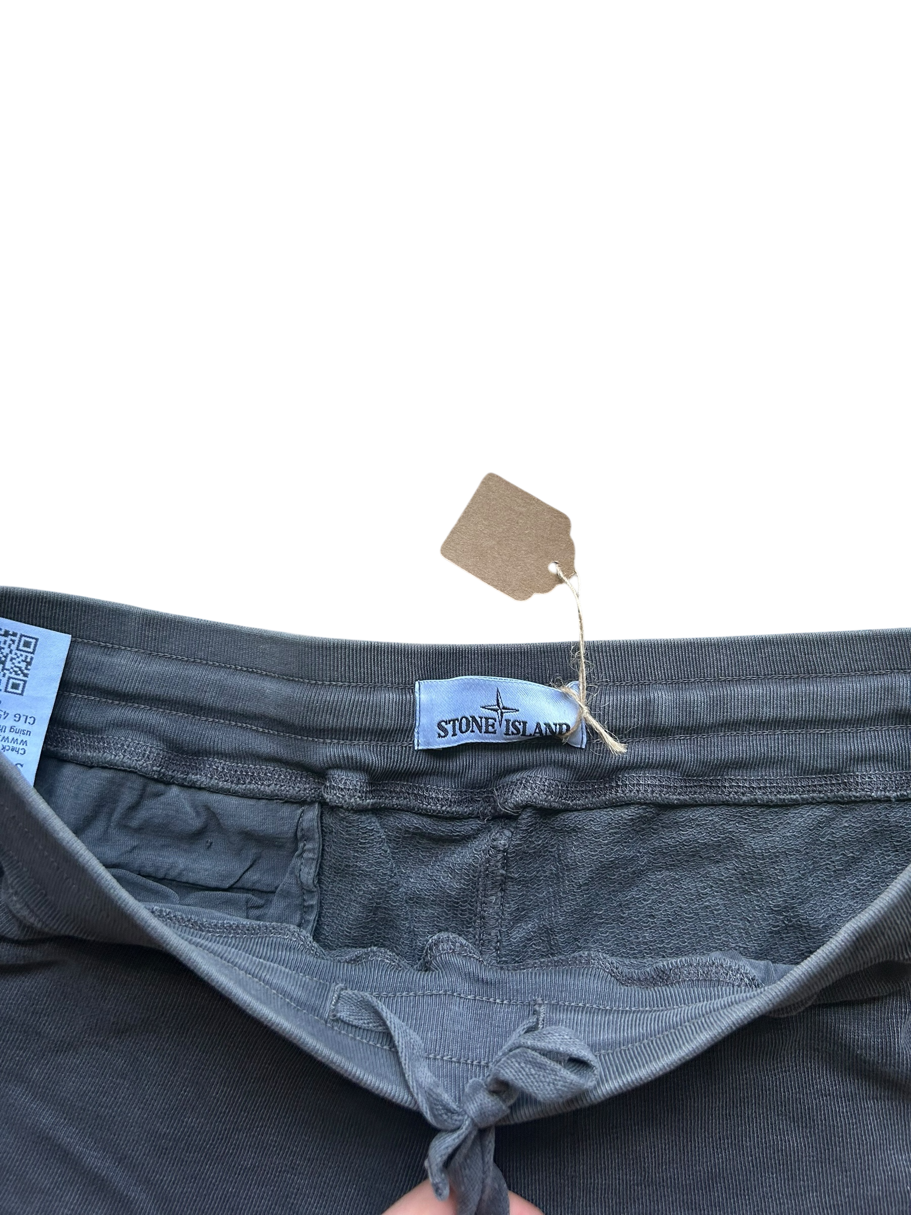 Short en coton stone Island grisé