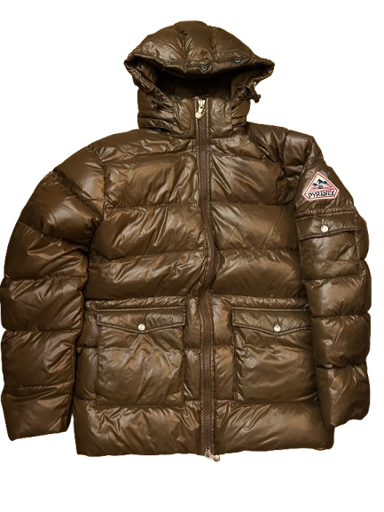Doudoune Pyrenex marron à capuche
