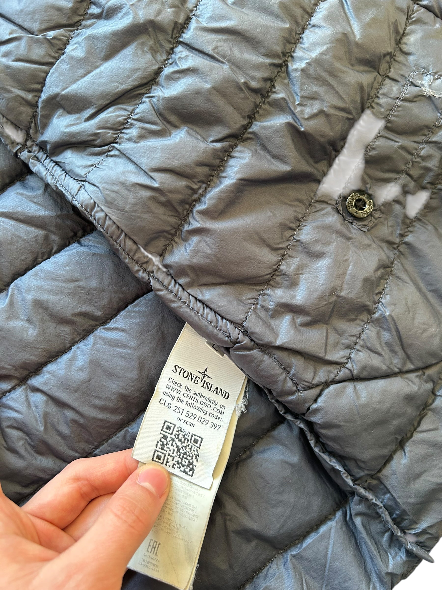 Veste matelassé stone Island bleu