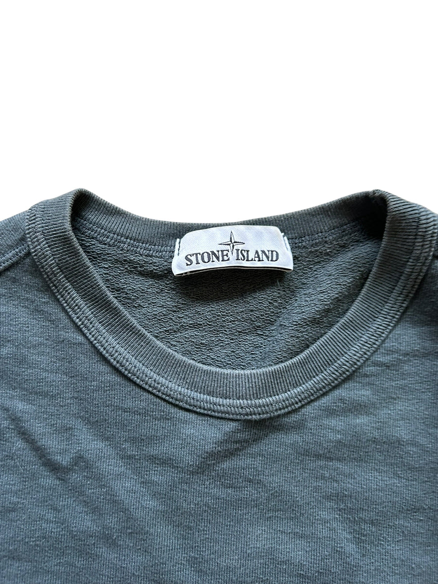 Pull Stone Island Gris Bleuté