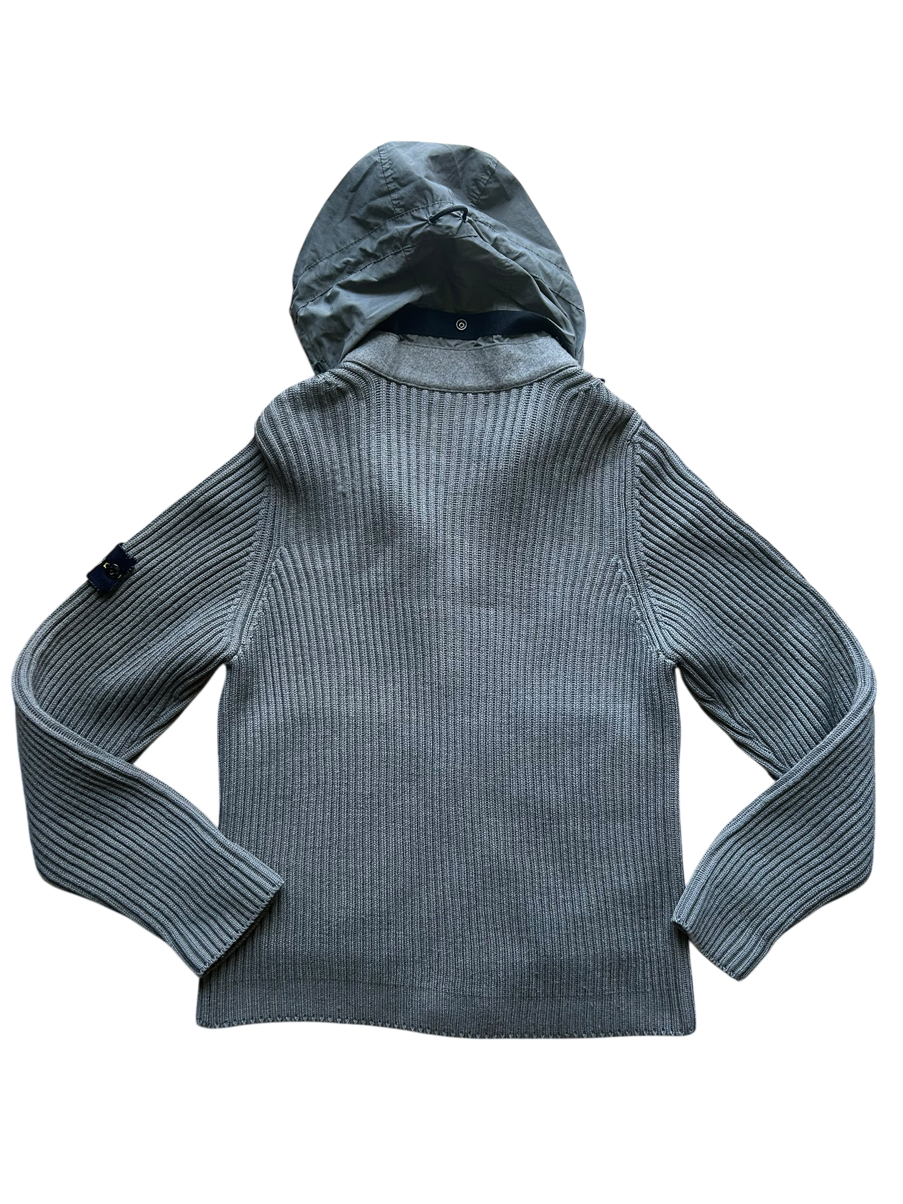 Cardigan gris clair zip avec bouton stone Island