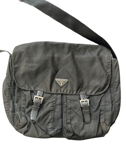 Messenger bag prada black nylon