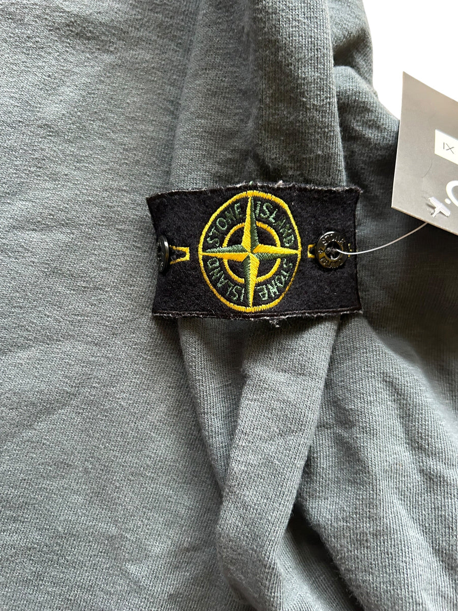 Pull Stone Island Gris Bleuté