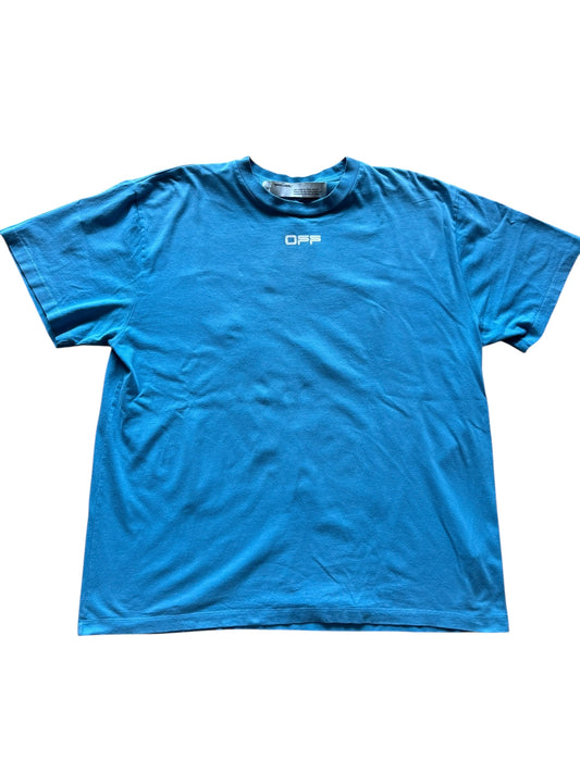 T-shirt off White bleu box logo