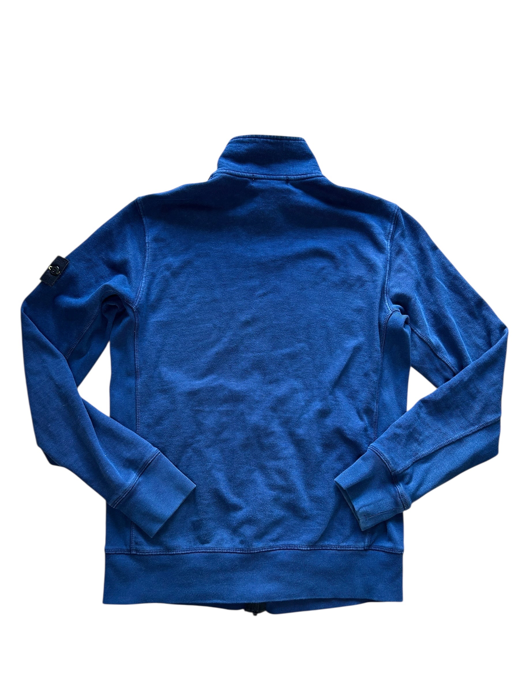 Pull zip bleu marine sans capuche