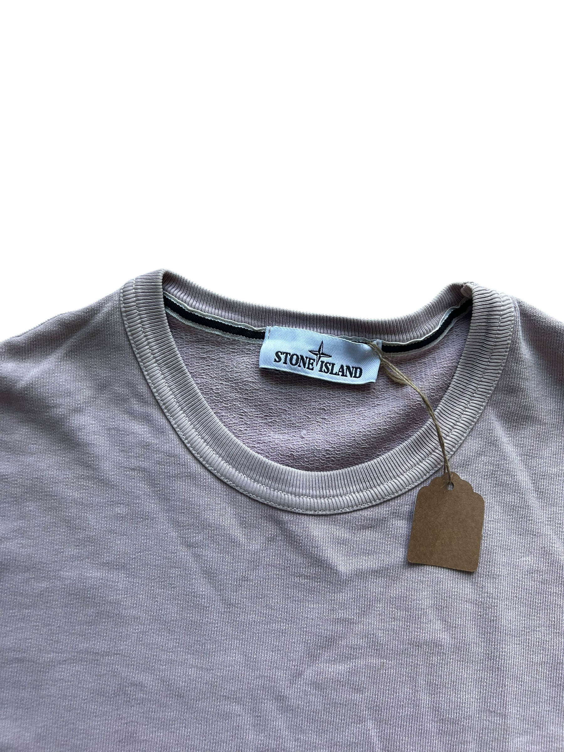 Pull rose et blanc été stone Island