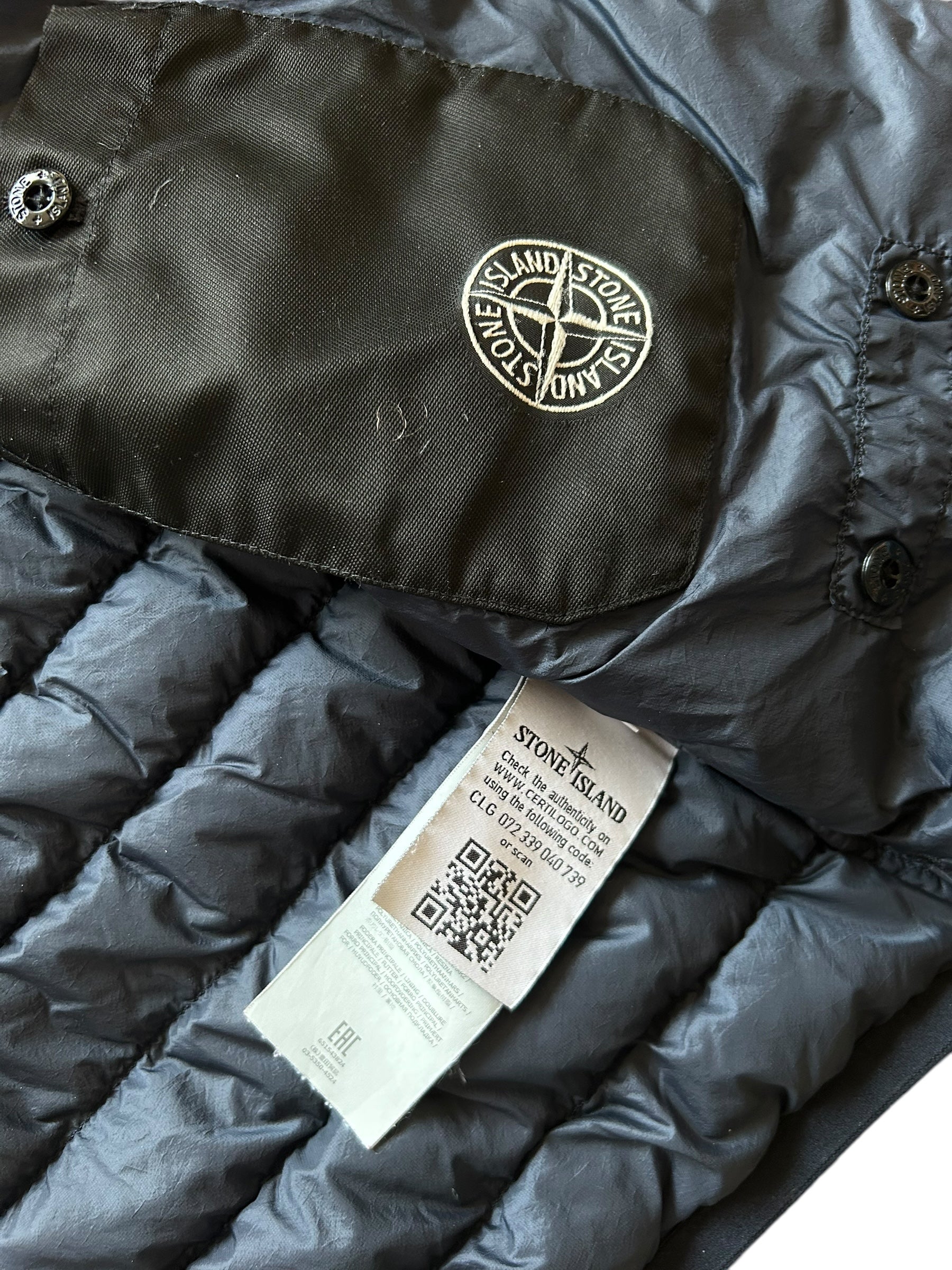 Veste matelassé stone Island bleu
