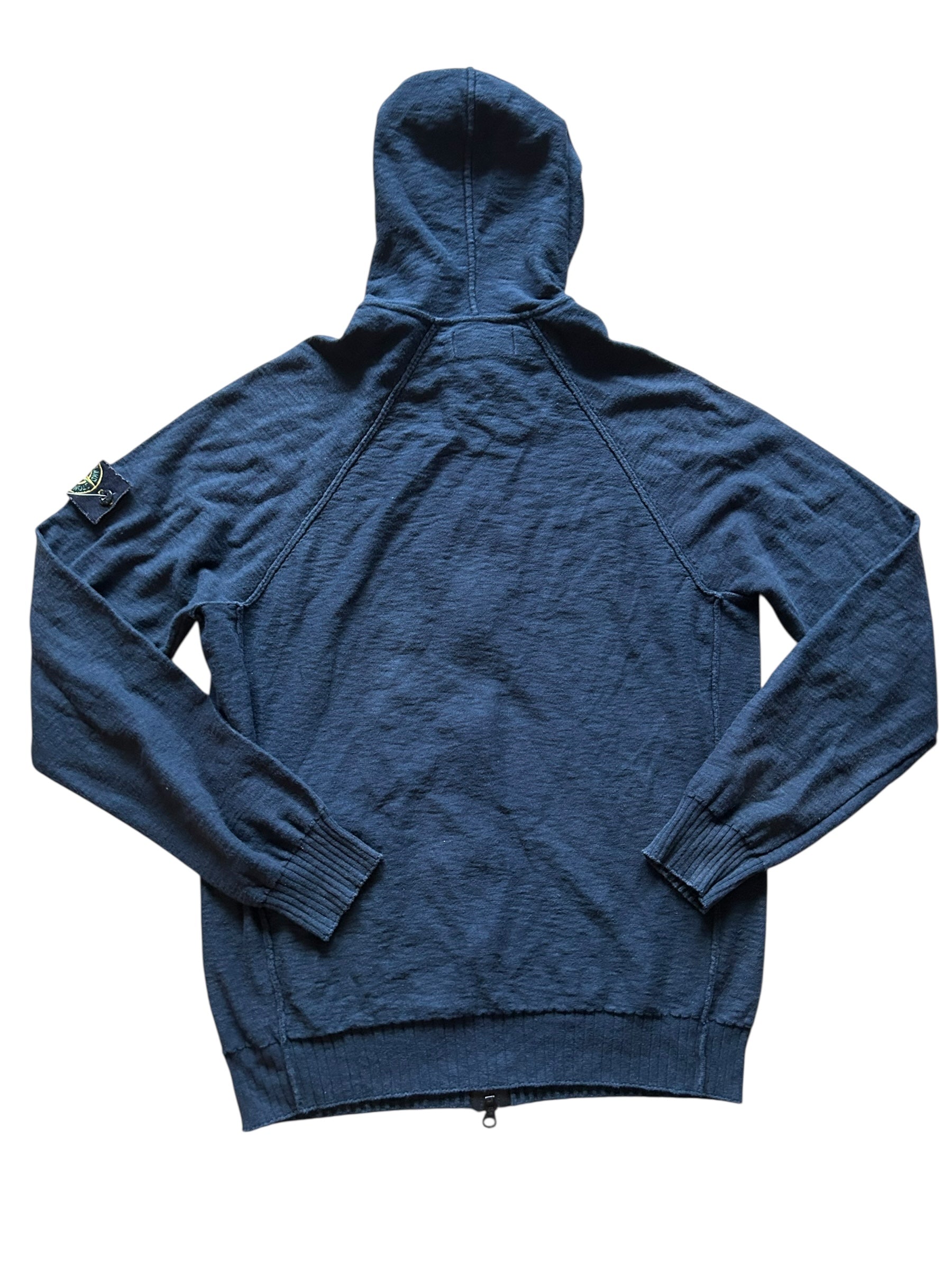 Pull Stone Island zip fin bleu marine
