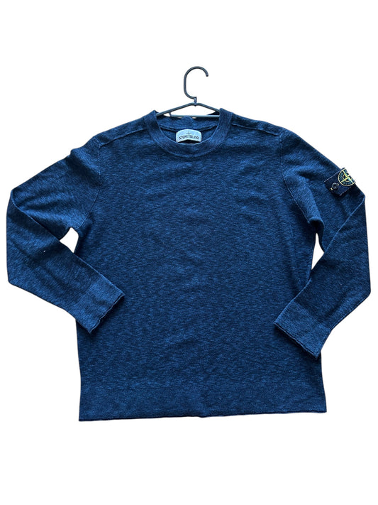 Pull Stone Island bleu marine avec motif