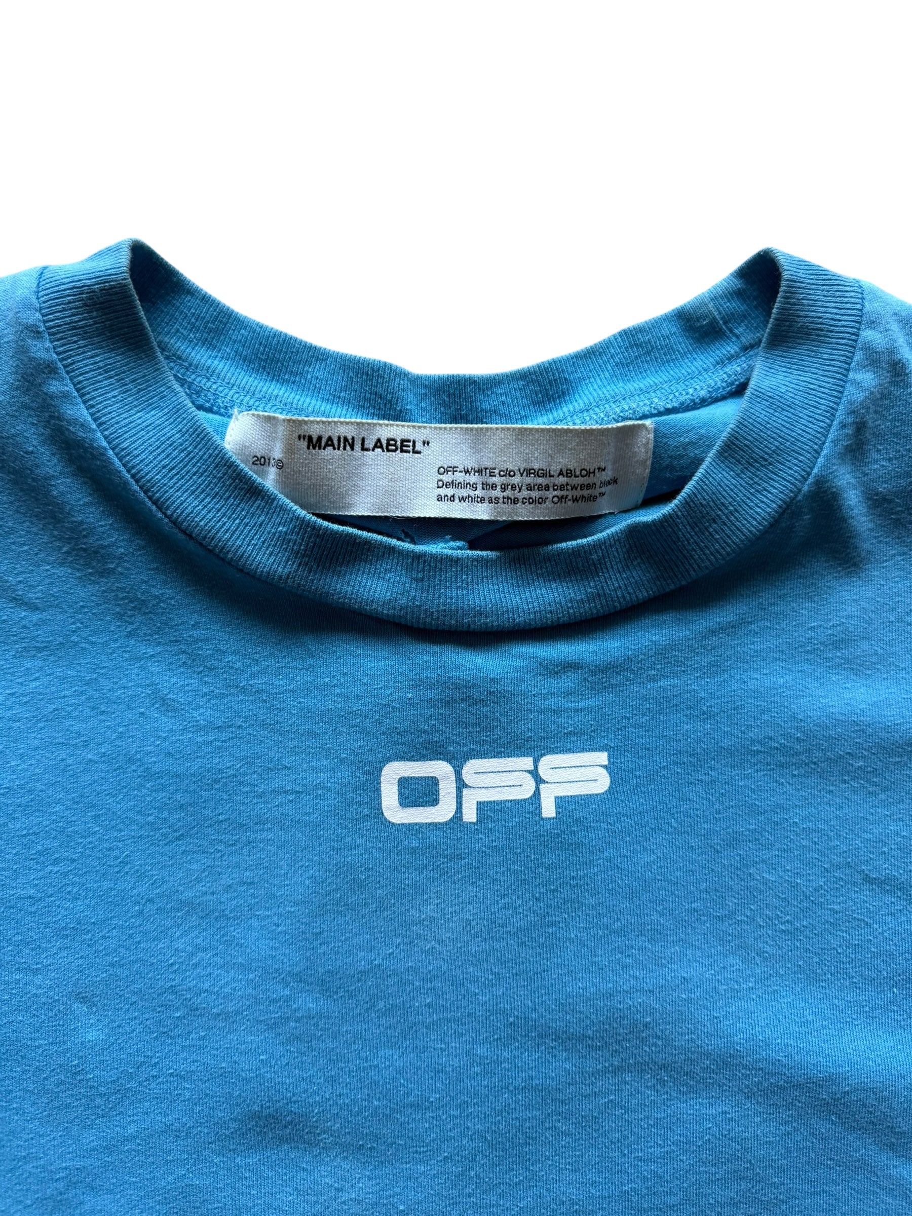 T-shirt off White bleu box logo