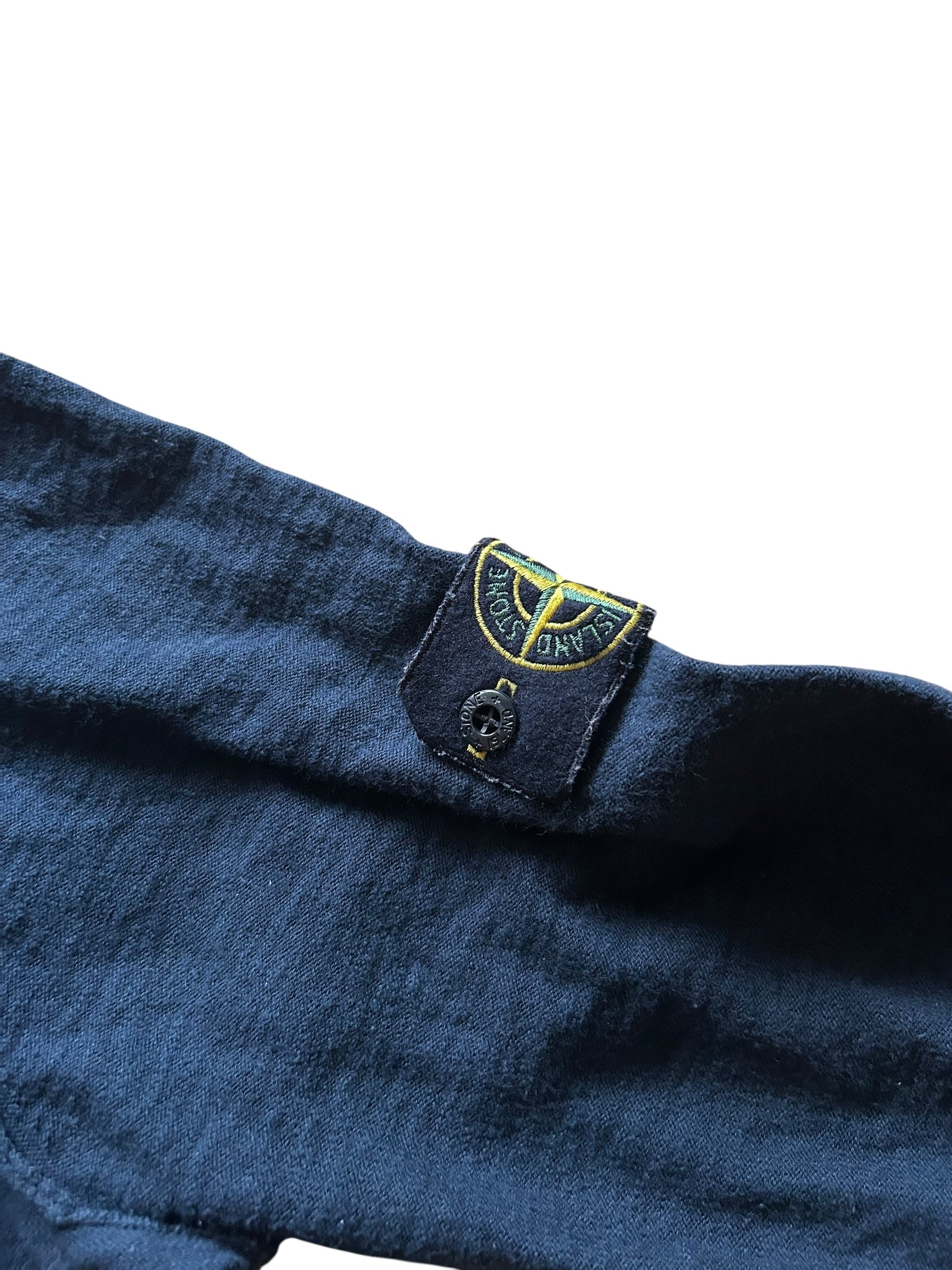 Pull Stone Island zip fin bleu marine