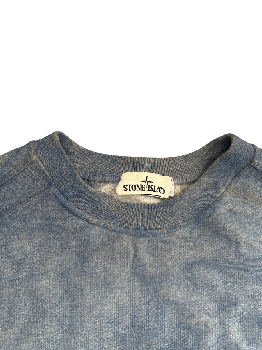 Sweat Stone Island Dust Colour Treatment Gris/Bleu