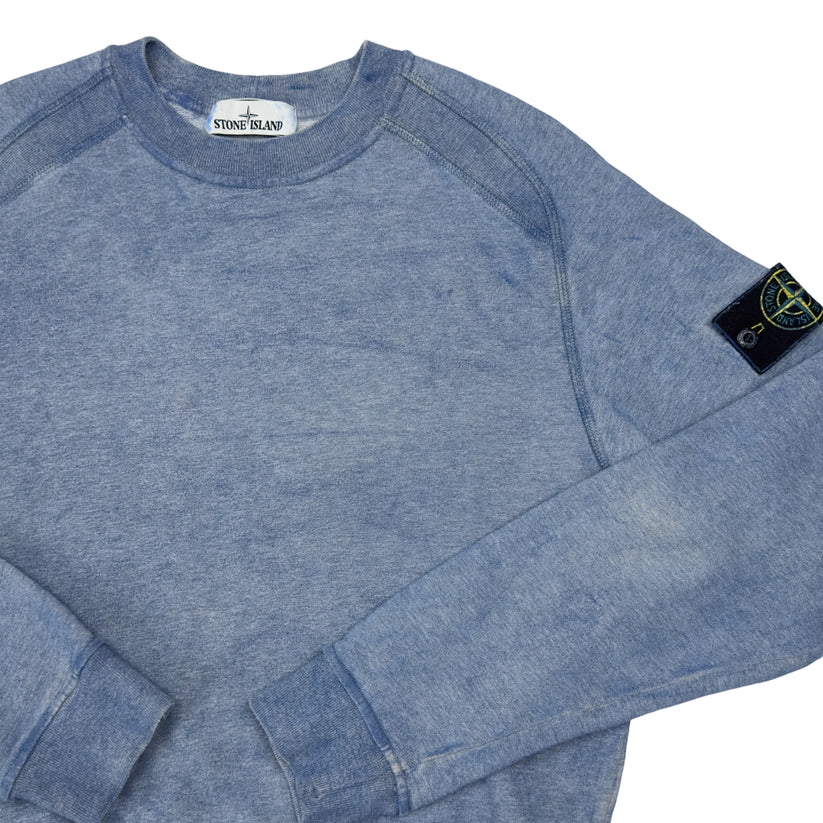 Sweat Stone Island Dust Colour Treatment Gris/Bleu